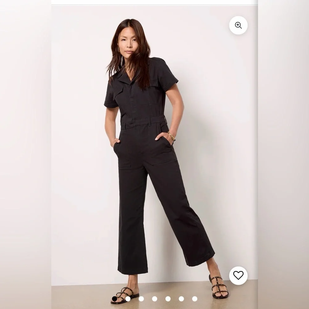 pistola Makenna Black Short-Sleeve Utility Jumpsuit - Picture 1 of 5